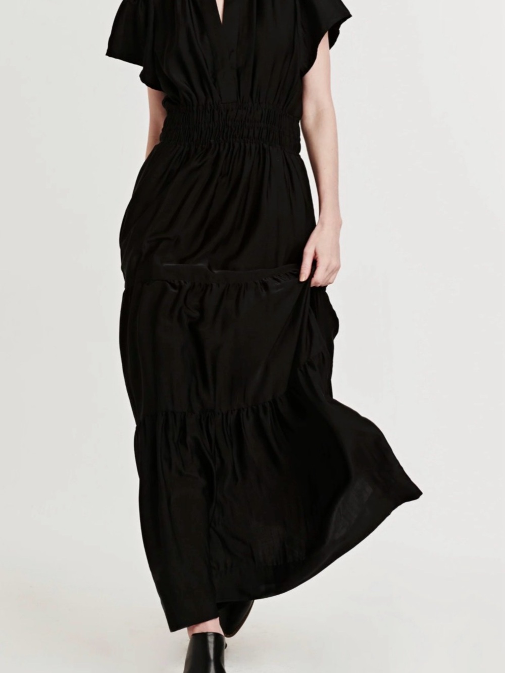 Dear John Reese Black Tiered Maxi Dress